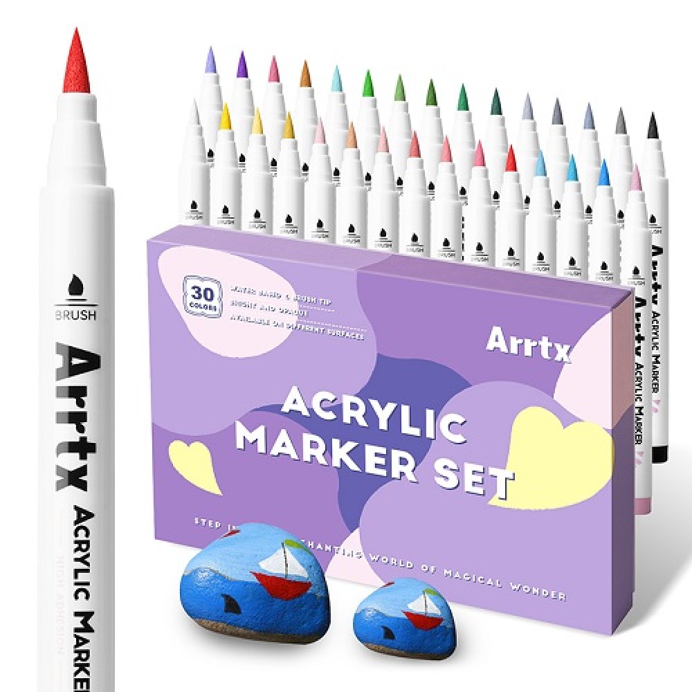 Acrylic Marker Pens ARRTX 30A, 30 Pastel Colours